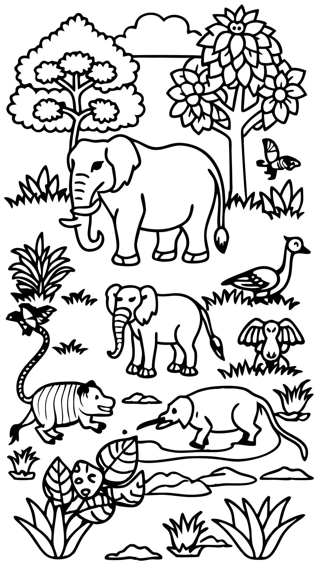 coloriages d’animaux de la faune